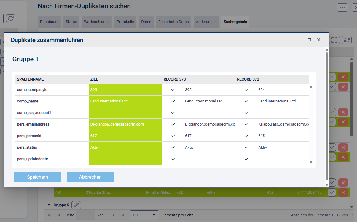 Projekt Suchergebnis